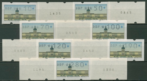 Berlin ATM 1987 Versandstellensatz mit Zählnummer (14 Werte) VS 1 Nr. postfrisch