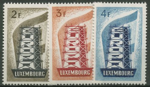 Luxemburg 1956 Europa CEPT Stahlrohrgerüst 555/57 postfrisch