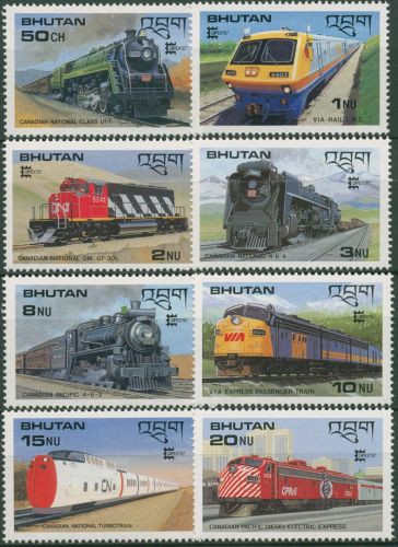 Bhutan 1987 CAPEX Eisenbahn Lokomotiven 1028/35 postfrisch
