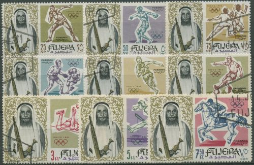 Fujeira 1964 Olympia Sommerspiele Tokio 19/27 A gestempelt