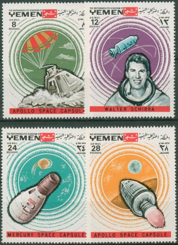 Jemen (Königreich) 1969 Apollo 7 Raumkapsel 646/49 A postfrisch