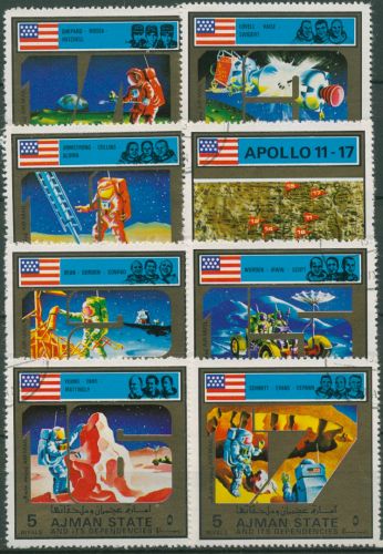 Ajman 1973 Raumfahrt Apollo-Programm 2669/76 gestempelt