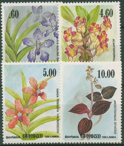 Sri Lanka 1984 Pflanzen Blumen Orchideen 675/78 A postfrisch