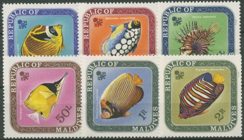 Malediven 1970 Tiere Fische 313/18 postfrisch
