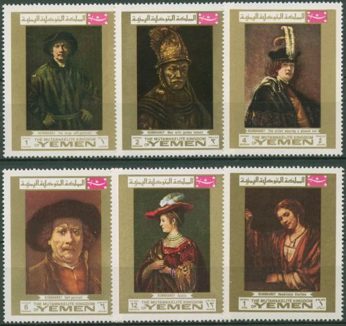 Jemen (Königreich) 1969 Kunst Gemälde Rembrandt 710/15 A postfrisch