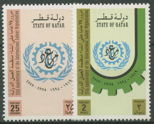 Qatar 1994 Arbeitsorganisation ILO 1037/38 postfrisch