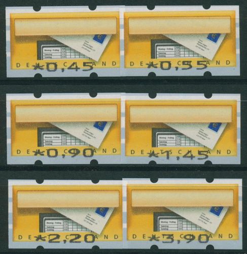 Bund ATM 2002 mit Werteindruck-Type der Nr. 6/7 (Satz VS 13) 5 F I postfrisch