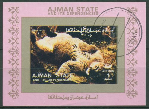Ajman 1973 Tiere Löwe 2831 B gestempelt