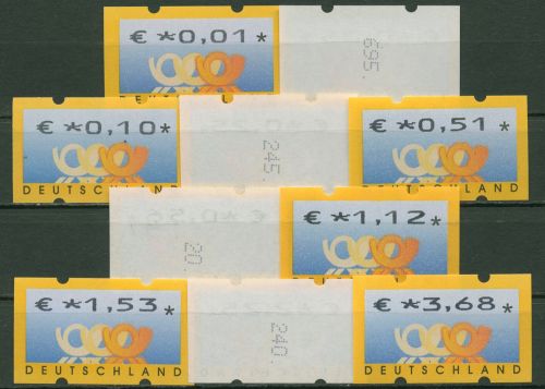 Bund ATM 2002 Versandstellensatz mit Rollen-Nr. 4.1 VS 1 Nr. postfrisch