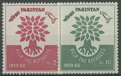 Pakistan 1960 Weltflüchtlingsjahr 112/13 postfrisch