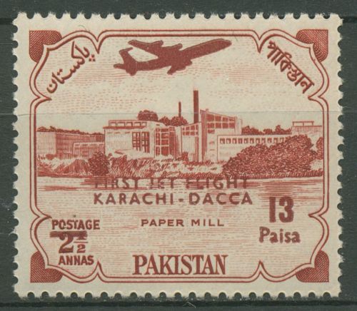 Pakistan 1962 Jetflug Karatschi-Dacca Flugzeug 162 postfrisch