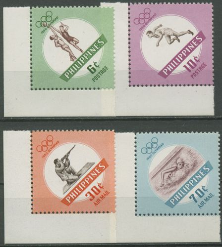 Philippinen 1960 Olympia Sommerspiele Rom 665/68 Ecken postfrisch