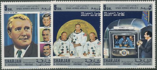 Sharjah 1969 Apollo 11 Mondlandung 550/52 A postfrisch