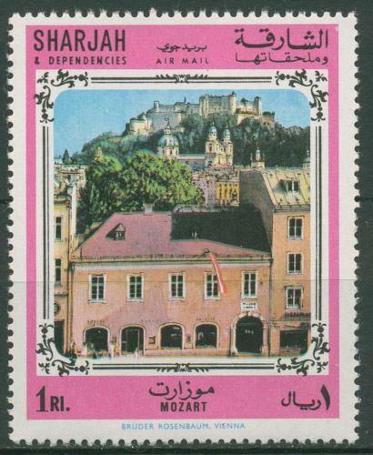 Sharjah 1970 Wolfgang Amadeus Mozart Salzburg 731 A postfrisch