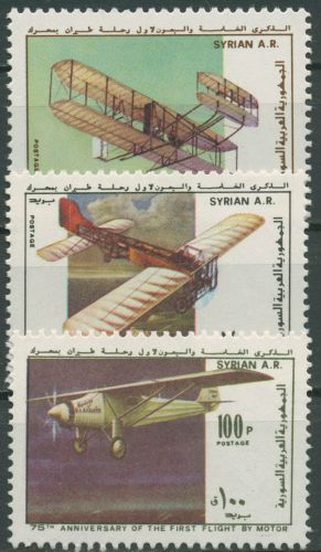 Syrien 1979 Luftfahrt Motorflug Flugzeuge 1437/39 postfrisch