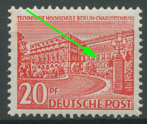 Berlin 1949 Berliner Bauten mit Plattenfehler 49 II postfrisch