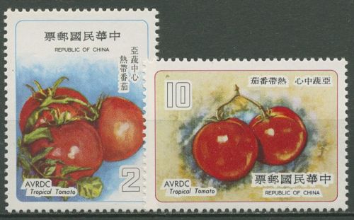 Taiwan 1978 Züchtung von Gemüse Tropische Tomaten 1260/61 postfrisch