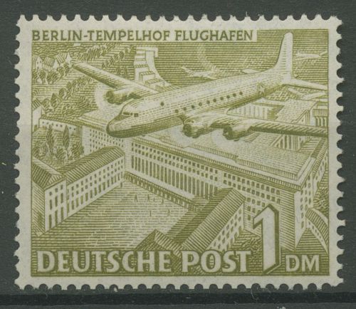 Berlin 1949 Berliner Bauten (Wasserzeichen fallend) 57 X a mit Falz