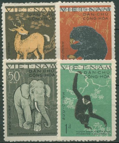 Vietnam-Nord 1961 Tiere Wildtiere 154/57 A ungebraucht o.G.