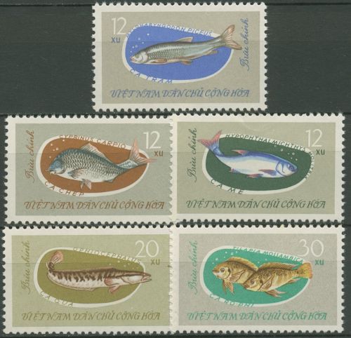 Vietnam 1963 Tiere Fische 270/74 ungebraucht o.G., kleine Mängel