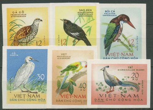 Vietnam 1963 Tiere Vögel Reiher Fasan 275/80 B ungebraucht o.G.