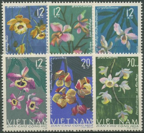 Vietnam Nord 1966 Pflanzen Blumen Orchideen 425/30 A ungebraucht o.G.