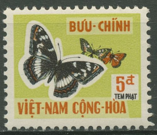 Vietnam - Süd 1968 Portomarken Tiere Insekten Schmetterlinge P 19 postfrisch