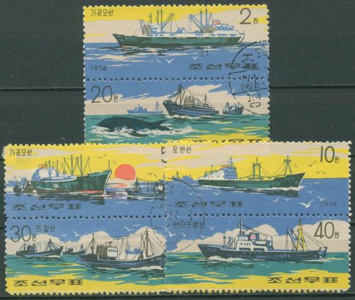 Korea (Nord) 1974 Schiffe Fischereifahrzeuge 1330/35 ZD gestempelt