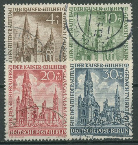 Berlin 1953 Kaiser-Wilhelm-Gedächtniskirche 106/09 gestempelt