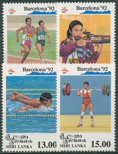 Sri Lanka 1992 Olympische Sommerspiele Barcelona 1001/04 postfrisch