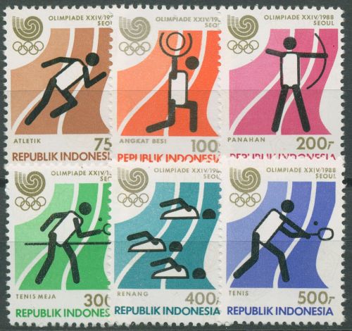 Indonesien 1988 Olympische Sommerspiele Seoul 1260/65 postfrisch