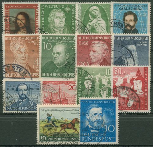 Bund 1952 Jahrgang (148/61) komplett gestempelt