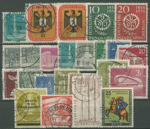 Berlin Jahrgang 1956 komplett (135/58) mit BERLIN-Stempel