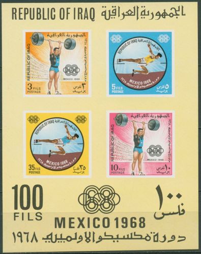 Irak 1969 Olympische Sommerspiele´68 Mexiko Block 16 postfrisch (C97863)