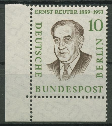 Berlin 1957 Ernst Reuter 165 Ecke 3 unten links postfrisch