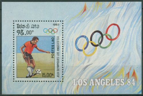Laos 1983 Olympische Sommerspiele´84 Los Angeles Block 92 postfrisch (C97903)