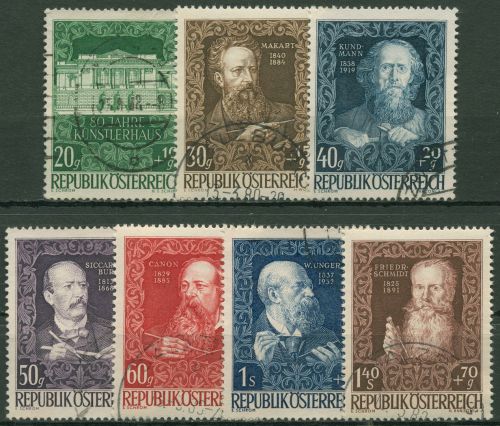 Österreich 1948 80 Jahre Künstlerhaus Wien 878/84 gestempelt