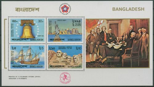 Bangladesch 1976 Unabhängigkeit USA Block 2 A postfrisch (C98083)