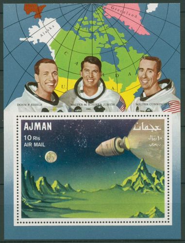Ajman 1968 Apollo 7 Raumfahrt Block 67 A postfrisch (C98173)