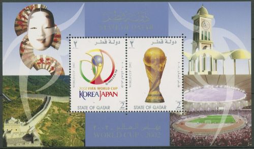 Qatar 2002 Fußball-WM Japan & Südkorea Block 40 postfrisch (C98196)