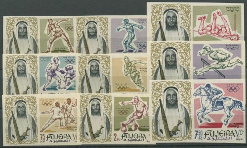 Fujeira 1964 Olympia Sommerspiele Tokio 19/27 B postfrisch