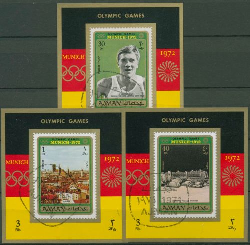 Ajman 1971 Olympia Sommerspiele´72 München 696/98 EB gestempelt (C98212)