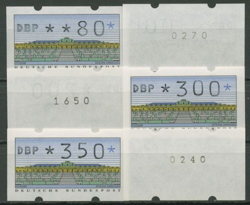 Bund ATM 1993 ATM mit Rollen-Nr. Versandstellensatz 2.1.2 VS 1 R.-Nr. postfrisch