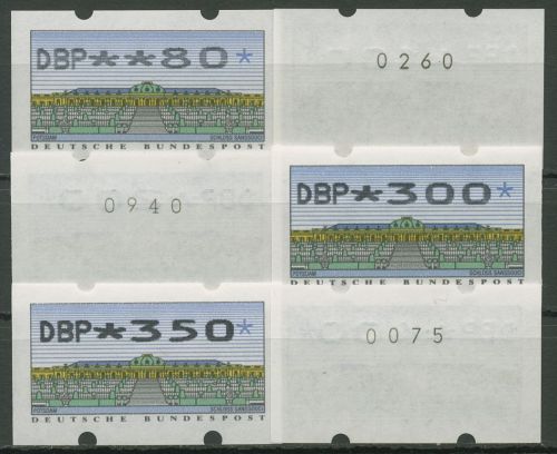 Bund ATM 1993 ATM mit Rollen-Nr. Versandstellensatz 2.2.1 VS 2 R.-Nr. postfrisch
