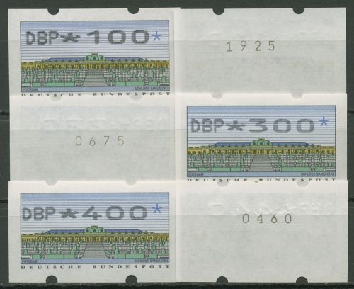 Bund ATM 1997 ATM mit Rollen-Nr. Versandstellensatz 2.2.1 VS 4 R.-Nr. postfrisch