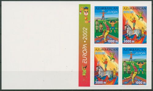 Aserbaidschan 2002 CEPT Zirkus Markenheftchen 513/14 MH postfrisch (C98292)