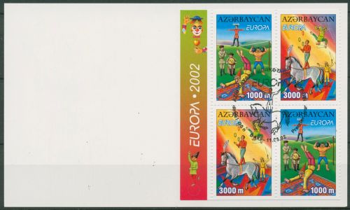Aserbaidschan 2002 CEPT Zirkus Markenheftchen 513/14 MH gestempelt (C98293)