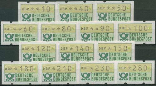 Bund ATM 1981 Automatenmarken Versandstellensatz 1.1 hu VS 1 postfrisch