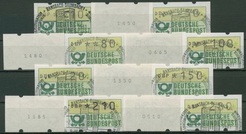 Bund ATM 1981 ATM Rollen-Nr. Versandstellensatz 1.1 hu VS 1 mit Nr. TOP-ESST