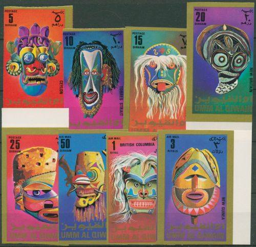 Umm-Al-Qaiwain 1972 Masken 644/51 B postfrisch